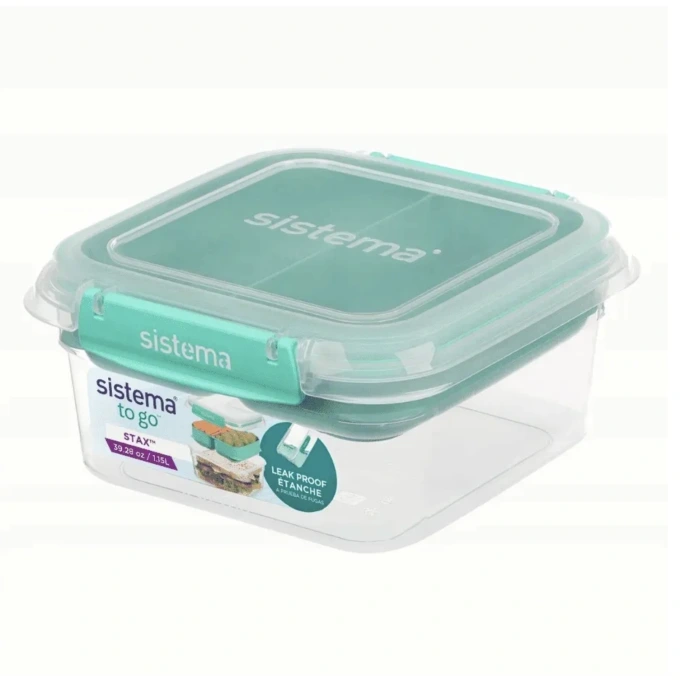 Pojemnik 1,15l Square Stax To Go zielony